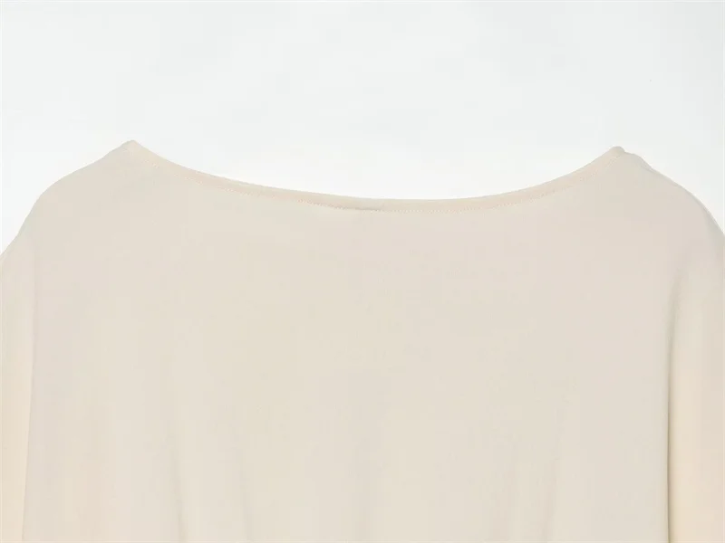 Women's Dress 2026 Summer New Style Solid Color Short Sleeve Ruffle Decor Midi Maxi Dress Elegant and Gentle Romantic