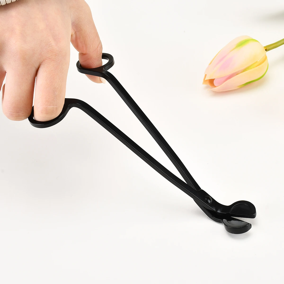 18cm Candle Wick Trimmer Stainless Steel Candle Scissors Trim Wick Cutter Snuffer Round Head Candle Cover Tool Accessories