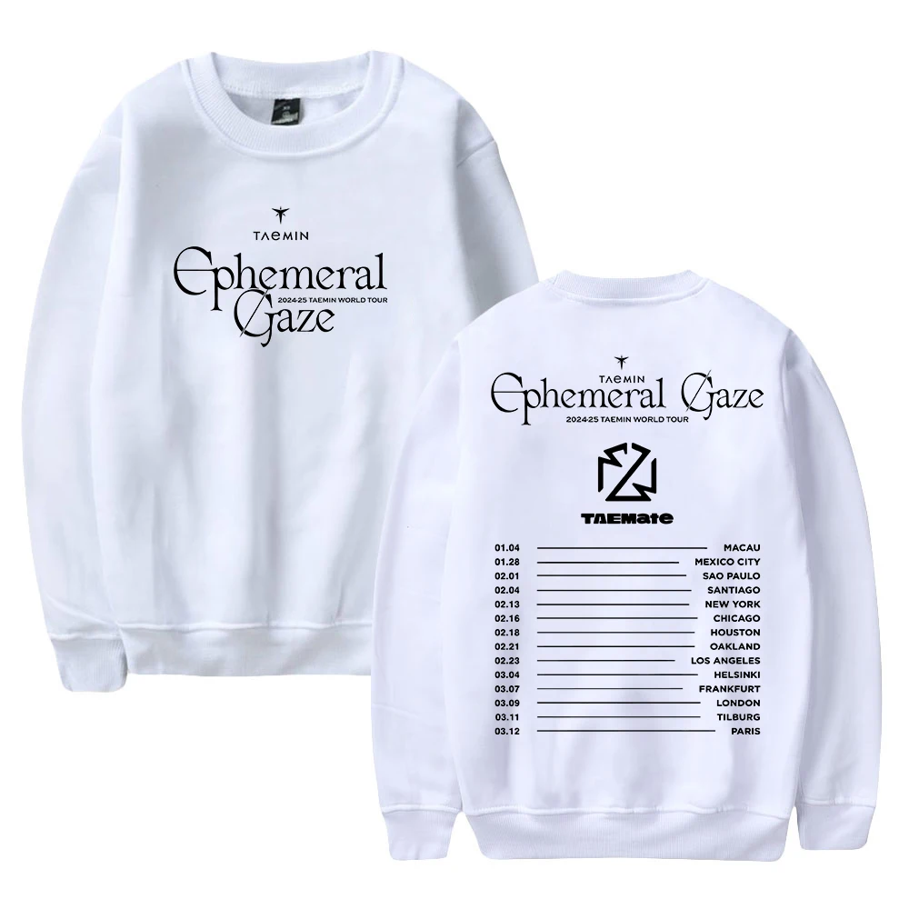 Kpop Taemin Ephemeral Gaze World Tour 2025 Merch Crewneck Long Sleeve Streetwear Men Women Sweatshirt Trendy Outfits