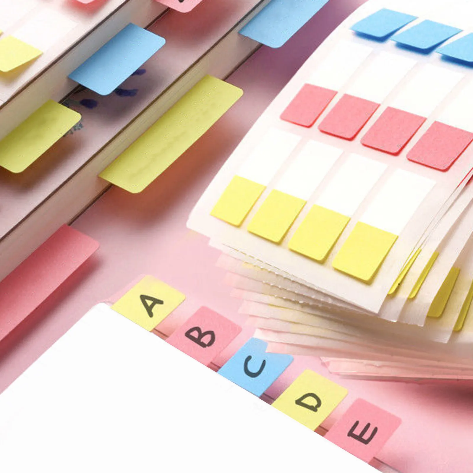

3Sets Labels Sticker Tabs Page Marker Portable Sticky Memo Pad for Notebooks Book Annotation Supplies Colorful Writable Tabs
