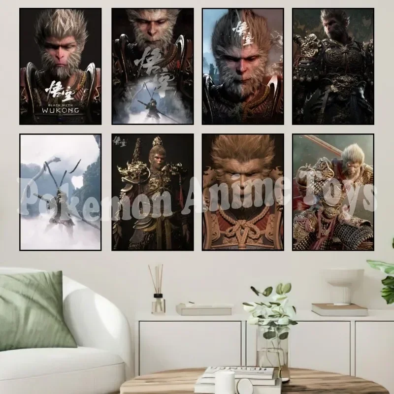 Game Black Myth WuKong Poster Small Prints Wall Painting Bedroom Living Room Wall Sticker Office