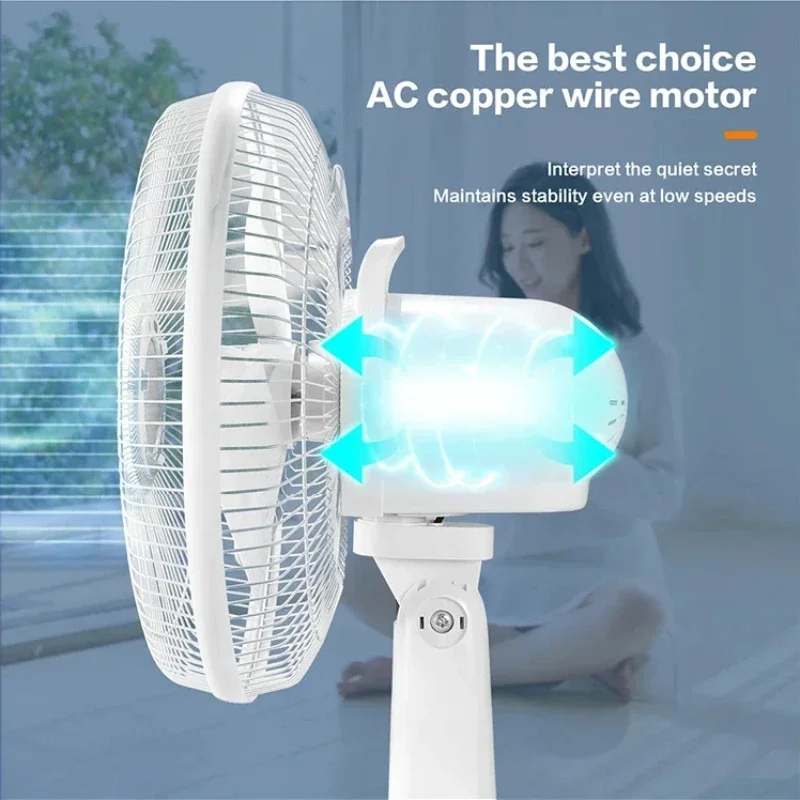 18 Inch Cheap Price Small Industrial Rechargeable Standing Fan Set Cooling Chargeable 12V 10W DC AC Best Solar Pedestal Fan