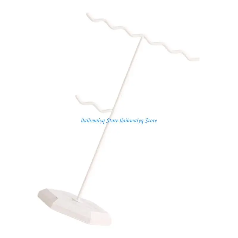 573B عرض مجوهرات متعددة الوظيفية حامل الرخام القاعدة المعدنية القابلة للإزالة القابلة للتخزين تخزين القلادة على شكل #2