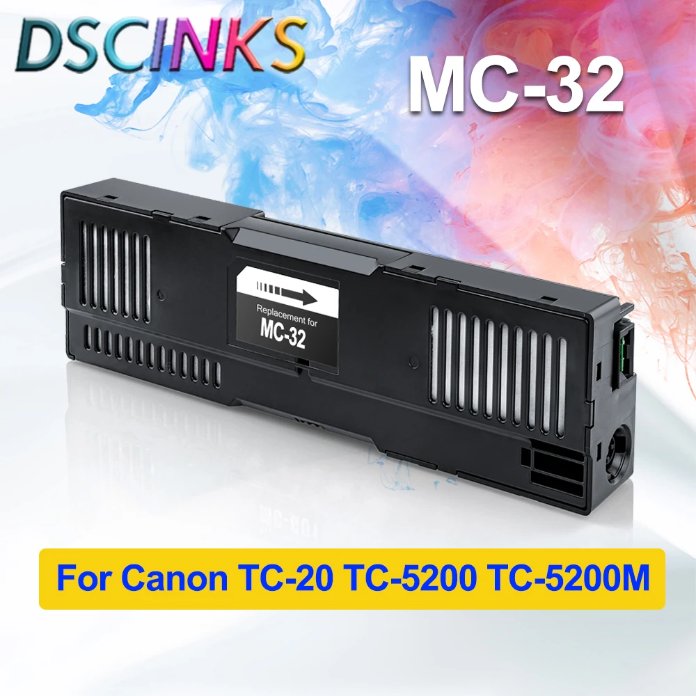 TC-20 Maintenance Cartridge MC-32 For Canon TC-5200 TC-5200M Large Format Printer Campatible MC 32 MC32 Maintenance Box