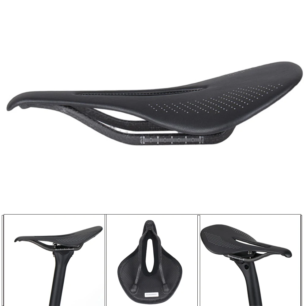 90G Ultra Light All Carbon Saddle for Men\'s Highway Bicycle Saddle Bicycle Vtt Racing Carbon Rails Bicycle Seat 240*143