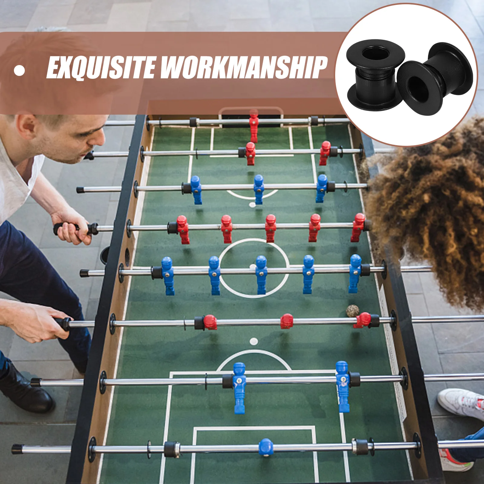 

16pcs Football 12mm Foosball Bushings Hole Foosball Table Football Shaft Bushings Rods Table Parts Smooth Operation