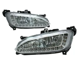 2PCS Front Bumper Fog Light For Hyundai Santa Fe Maxcruz 2013 2014 2015 Foglight Fog Lamp DRL Day Running Lamp Headlight