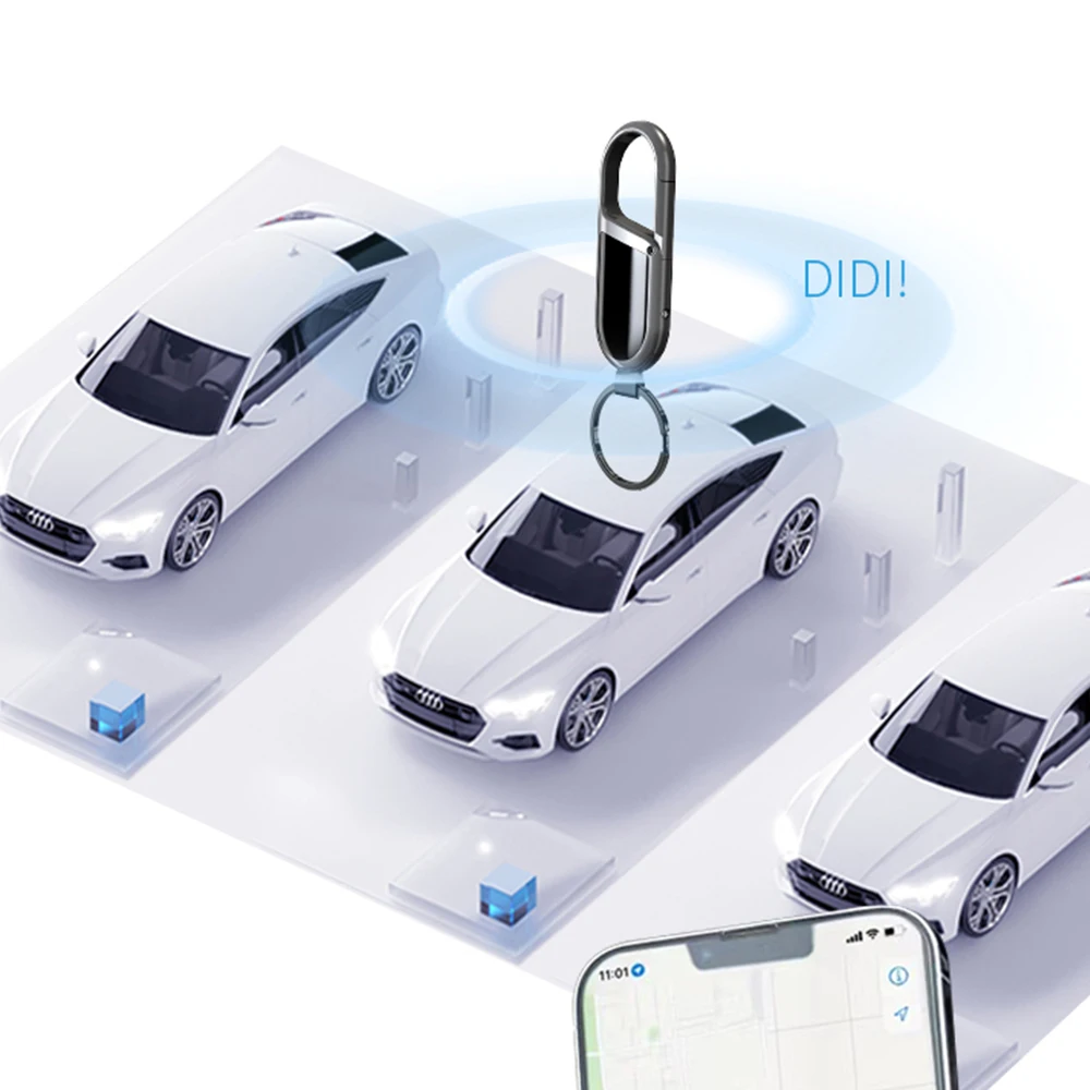 حلقة مفاتيح ذكية مضادة للضياع بنظام تحديد المواقع airtag مع جهاز تعقب Find My لربط سلسلة مفاتيح السيارة fob للاستخدام على Apple ios