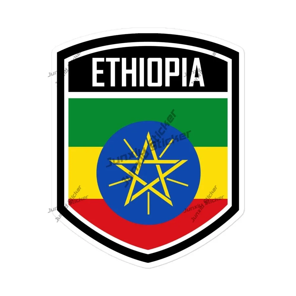 

Ethiopia Flag Emblem Stickers Display Your Ethiopian Pride Waterproof Sticker Styling Accessories Camping V Ehicle Parts Decal