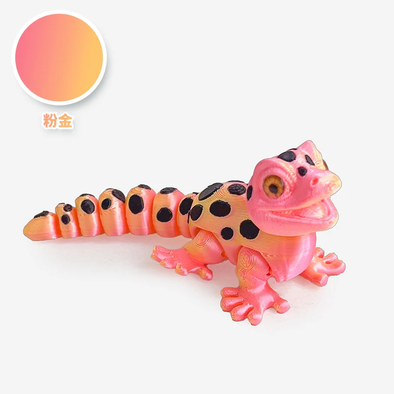 Nieuwe 3D Afdrukken Gekko Figuren Model Multi-joint Beweegbare Simulatie Ogen Voor Woonaccessoires Kids Gift Woonkamer Decoratie