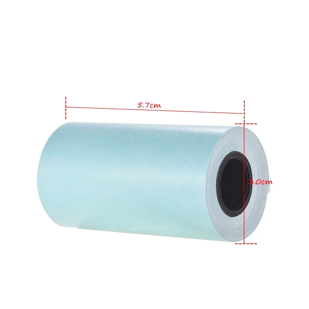 3 Rolls Thermal Paper Printable Sticker Paper Rolling Self-adhesive 57*30mm for PeriPage A6 Photo Printer for PAPERANG P1/P2