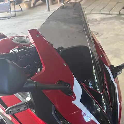 2024 CBR500R 앞 유리 윈드 스크린 오토바이 액세서리 혼다 CBR 500R 2019 2020 2021 2022 2023 스크린 더블 버블 그레이
