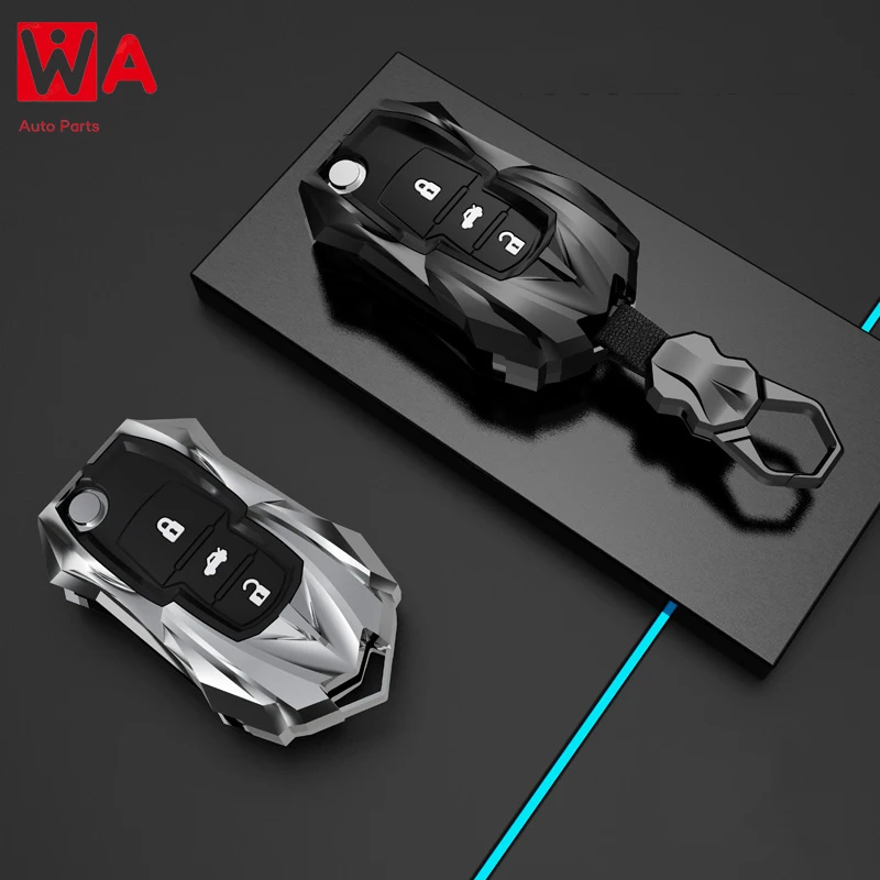 New Zinc Alloy Auto Shell Protective Car Key Case Silicone 3 Buttons Remote Fob Cover For VW Golf Polo|Skoda Fabia Octavia