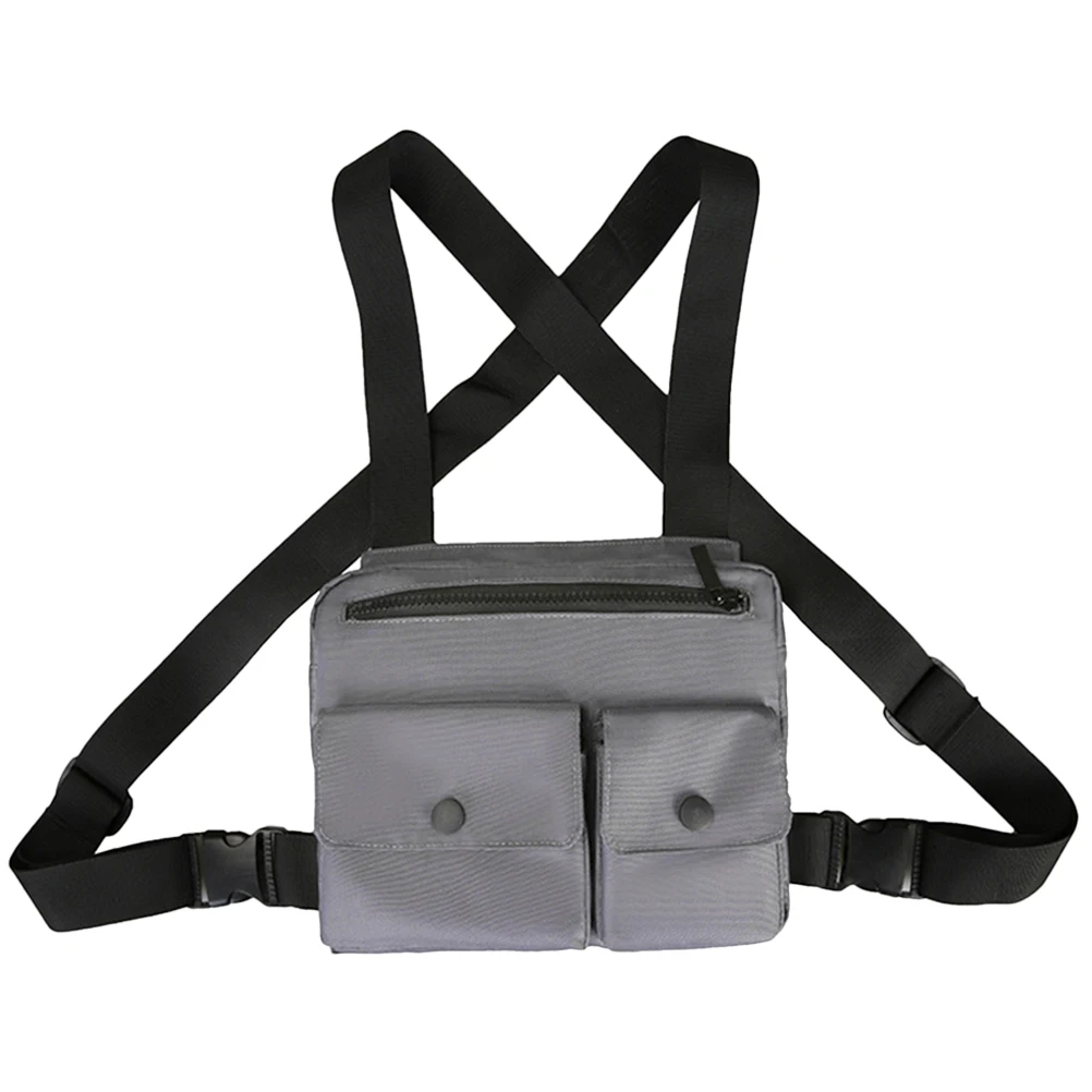 

Fashion Chest Men'S Backpack Lightweight Backpack for Men Phone Pouch Durable Outdoor Travel Gray