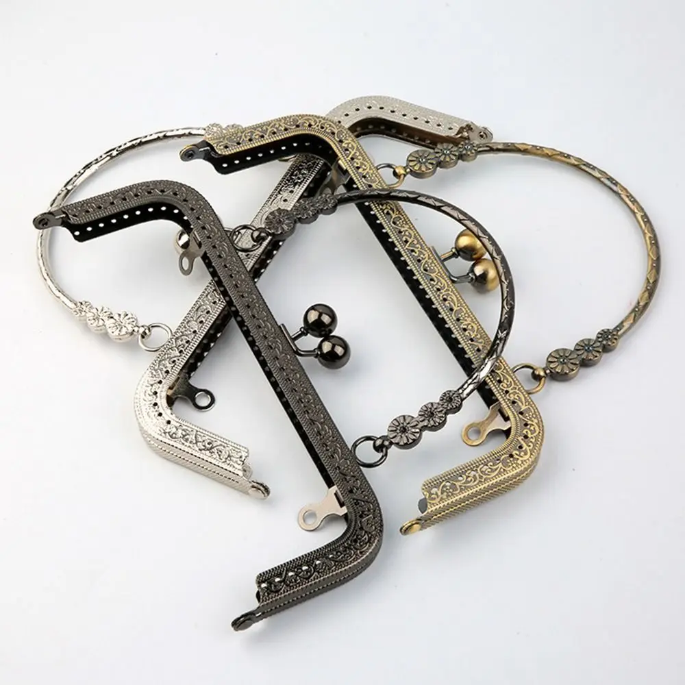 Purse Clasp Frame Bag Kiss Clasp Lock Metal Purse Frame for DIY Craft Purse Bag Making 18CM/20CM