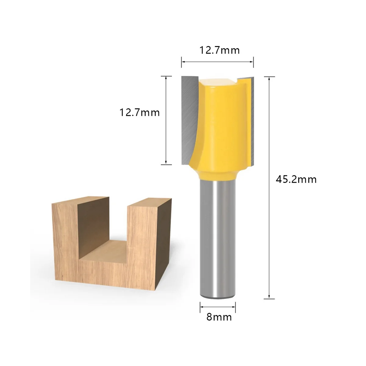 15Pcs 6.35mm Router Bit Set Trimming Straight Milling Cutter Wood Bits Tungsten Carbide Cutting Woodworking Trimming