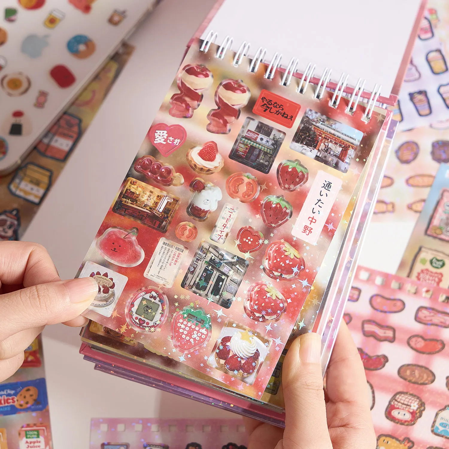 

50sheets Kawaii Ins Food Fun Grocery Die Cutting Stickers Books Handmade DIY Scrapbooking Materials Cute Diary Stickers