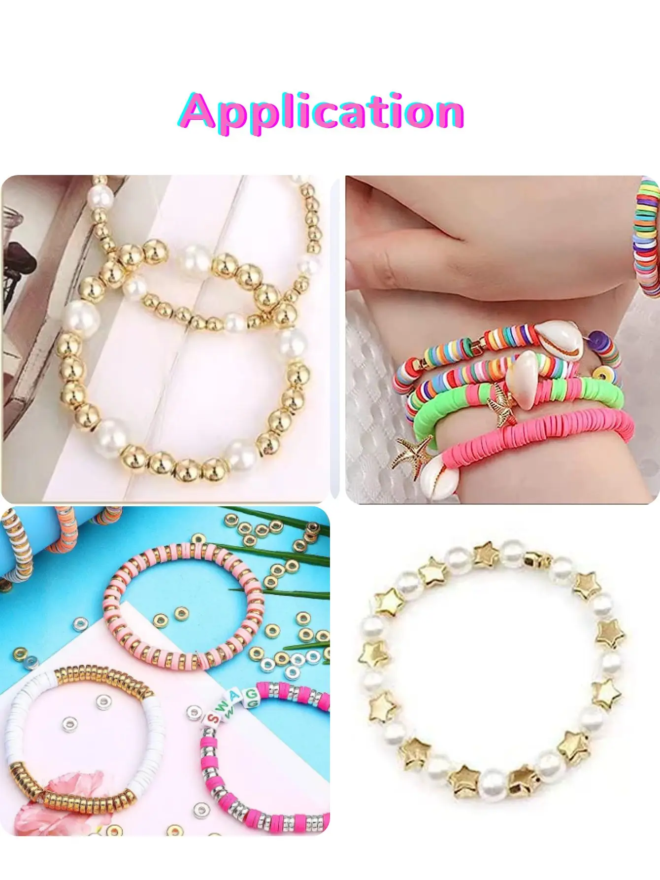 حبات مطلية بالذهب ccb ، لؤلؤ تقليد ، صدف لصناعة الحلي ، إكسسوارات الأساور والقلادات ، من من من من نوع ccb #5