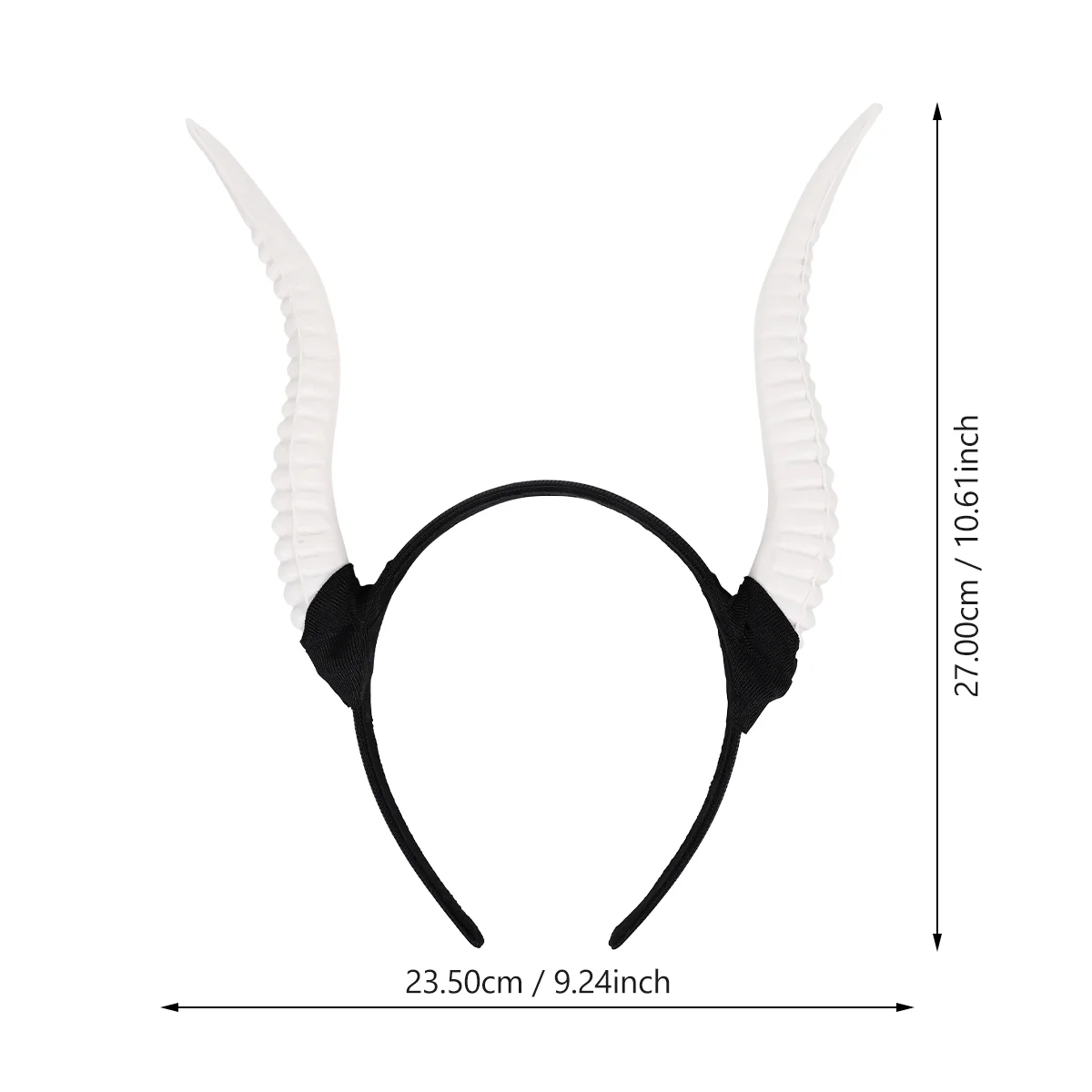 CroissantแถบคาดศีรษะปีศาจHornsคอสเพลย์Props Headbandsแพะเครื่องแต่งกายฮาโลวีนเสื้อผ้าผู้หญิง