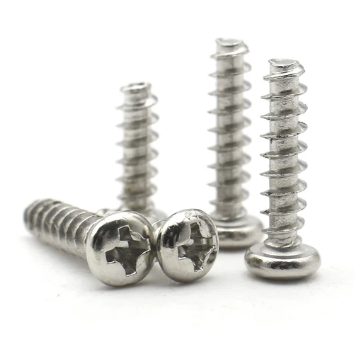 Imagen 2 del producto 100 Uds acero al carbono niquelado M1 M1.2 M1.4 M1.7 M2 M3 M4 M5 tornillo de cola plana autorroscante de cabeza redonda empotrada en cruz