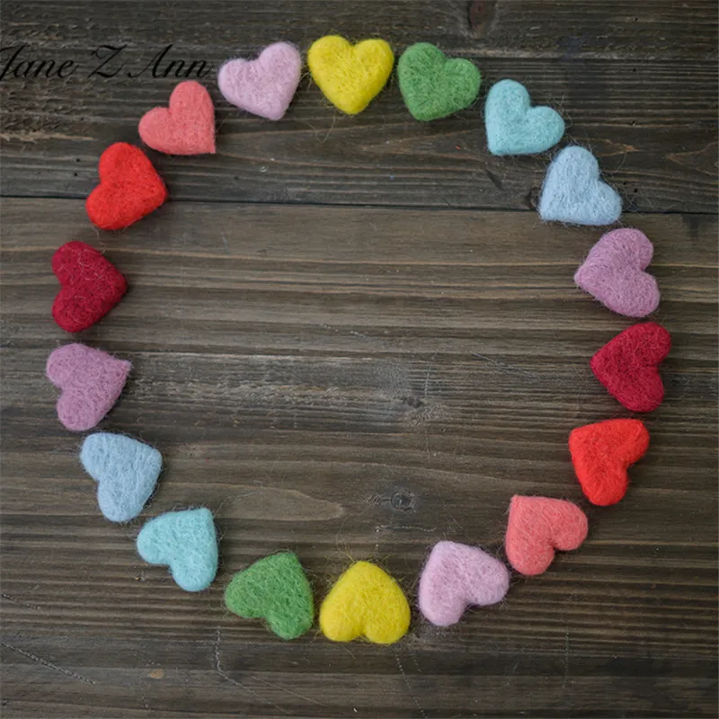 Jane Z Ann Newborn baby  Children Wool Felt Rainbow Stars Lovely Flowers Bear Dinosaur xmas tree studio shoot Decorative Props