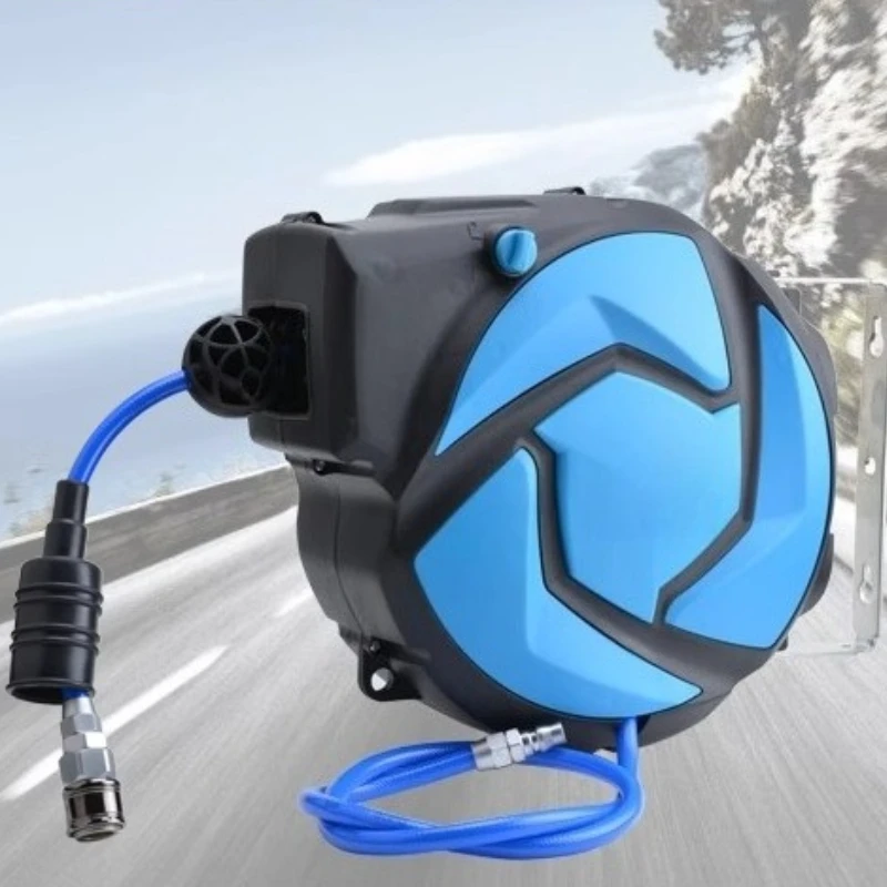 Wave Shield Adjustable Automatic Water Hose Holder Pressure Washer Retractable Hose Reel
