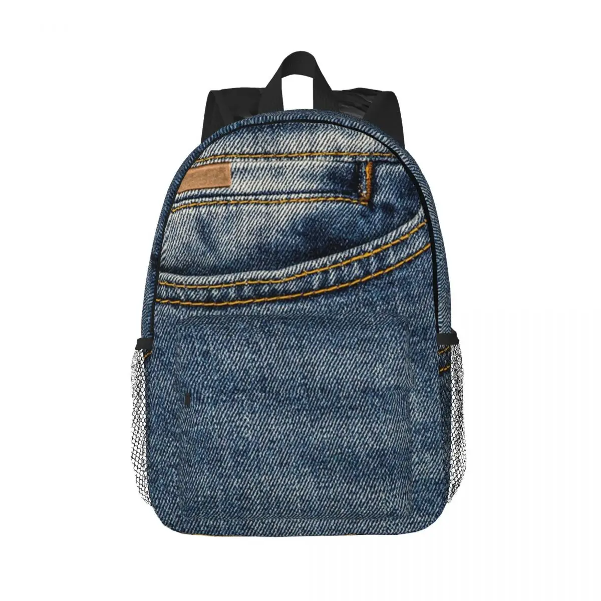 

Front Pocket I Love Bluejeans Denim Print Backpacks Boys Girls Bookbag Fashion Students School Bags Travel Rucksack Shoulder Bag