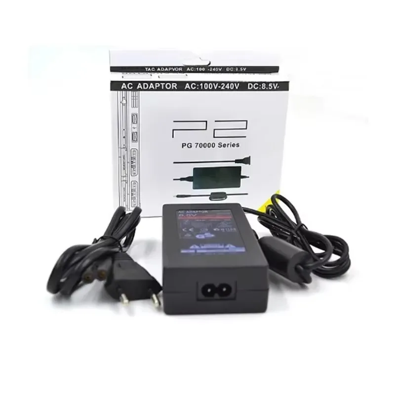 100~240V AC Adapter Power Supply Charger Cord for PS2 Slim 70000 Series DC 8.5V  5.6A  Power Supply for PS2 EU/US Plug