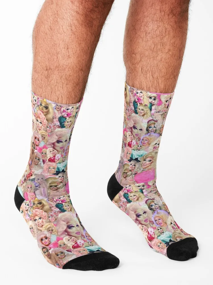 Trixie Mattel Collage Socks custom sports winter thermal Socks Woman Men's