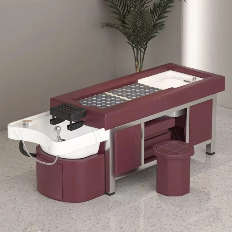 

Modern Water Circulation System Therapy Hair Washing Shampoo Bed Salon Head Spa Electric Pedicure Moxibustion Shampoo Bed Luxury