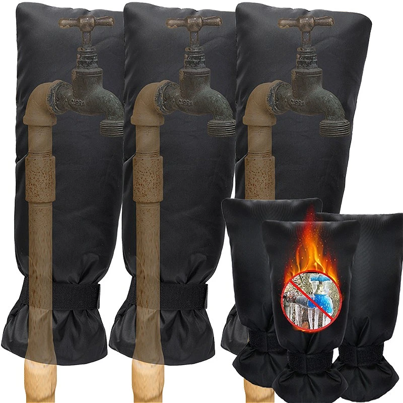 1/3PCS 겨울 야외 수도꼭지 커버 정원 옥스포드 천 수도꼭지 커버 동결 방지 호스 커버 배관 탭 보호기