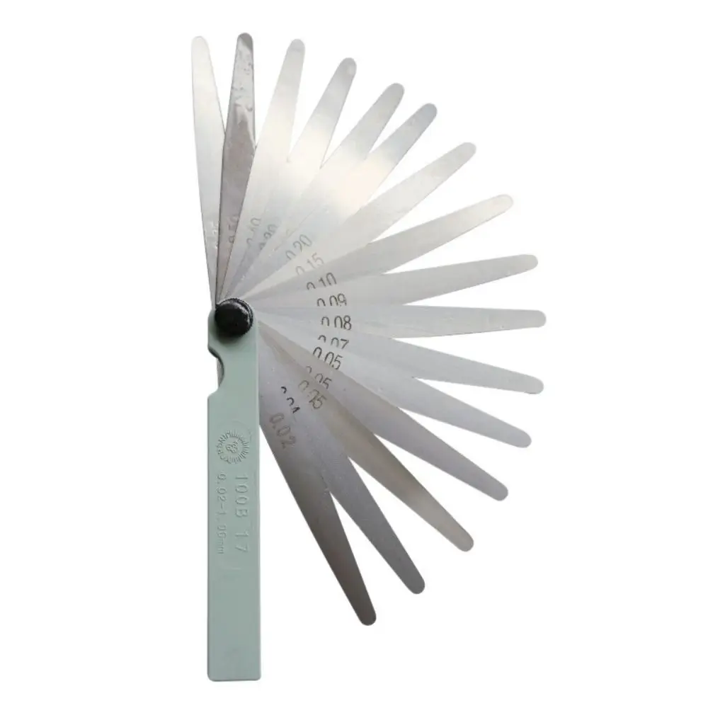 جديد 0.02-1.00 مللي متر 17 شفرات مقياس المحسس المعادن دائم متري الفجوة حشو غيج أداة قياس لضبط صمام المحرك