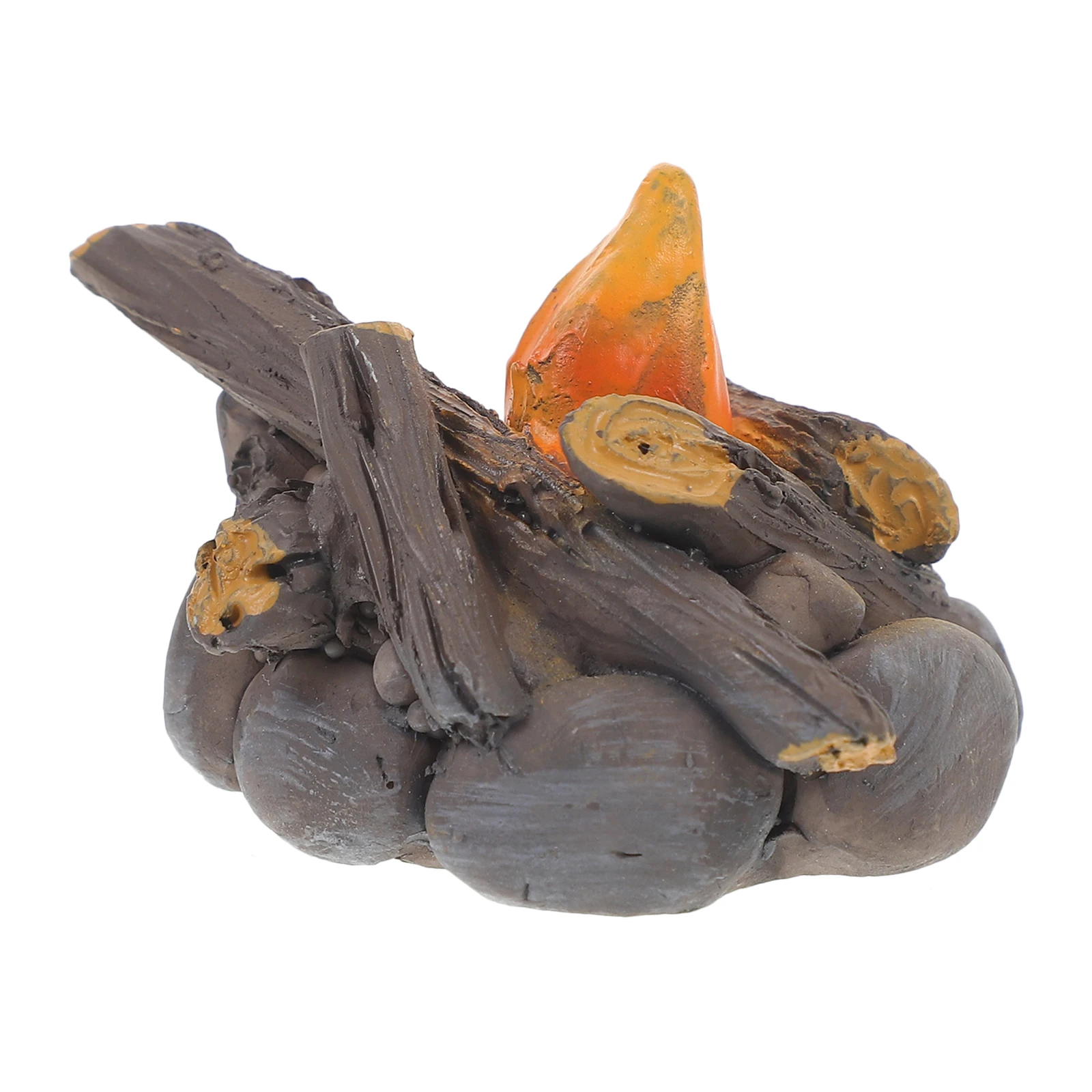 Miniature Fake Campfire Model Toy Micro Bonfire Decor Miniature Flame Lamp Camping Playset Dollhouse for Kids