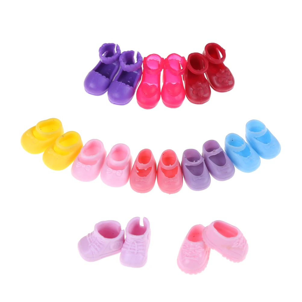 5 Pairs Doll Shoes Fashion Shoes for Dolls Outfit Dress Little Girls Gift for Little Girl Accessories Random