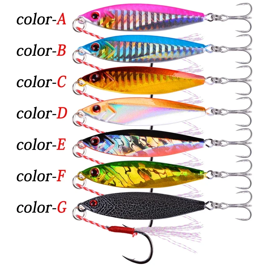 1Pcs  Metal Jig VIB Fishing Lure 14G 21G 30gG Sinking Lures Sea Jigs Spoon Winter Fishing Good For Fishing Jigging Hard Ice Bait