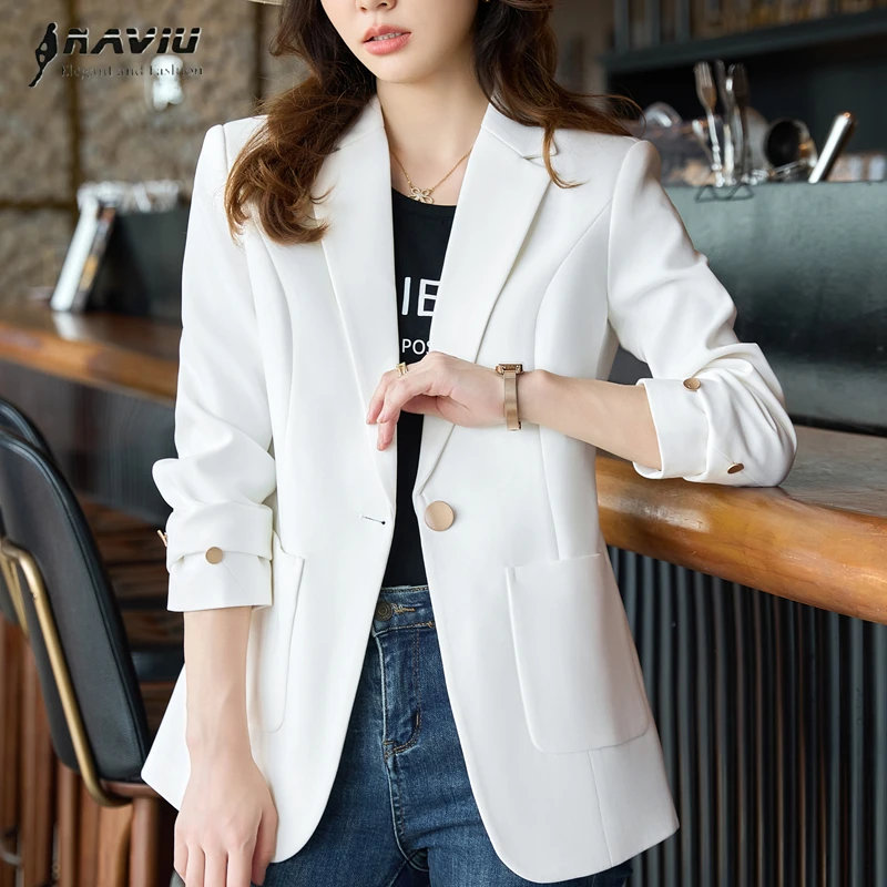 

NAVIU белый, красный, черный тонкий женский пиджак, модный профессиональный стиль, осенний новый пиджак, офисное женское рабочее пальто