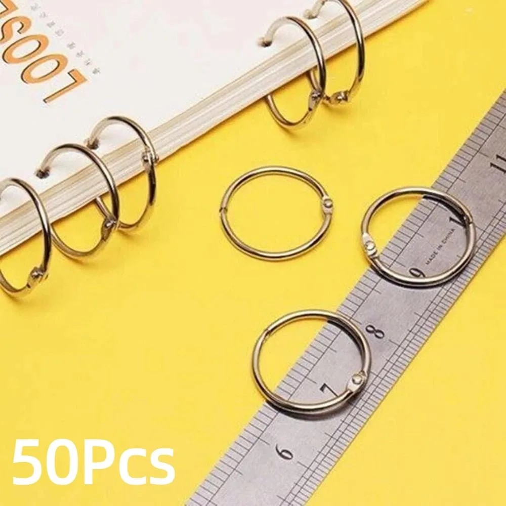 50Pcs O Ring Metal Binder Rings Sturdy Assorted Sizes Loose Leaf Binder Rings Reusable Durable Keychain Rings