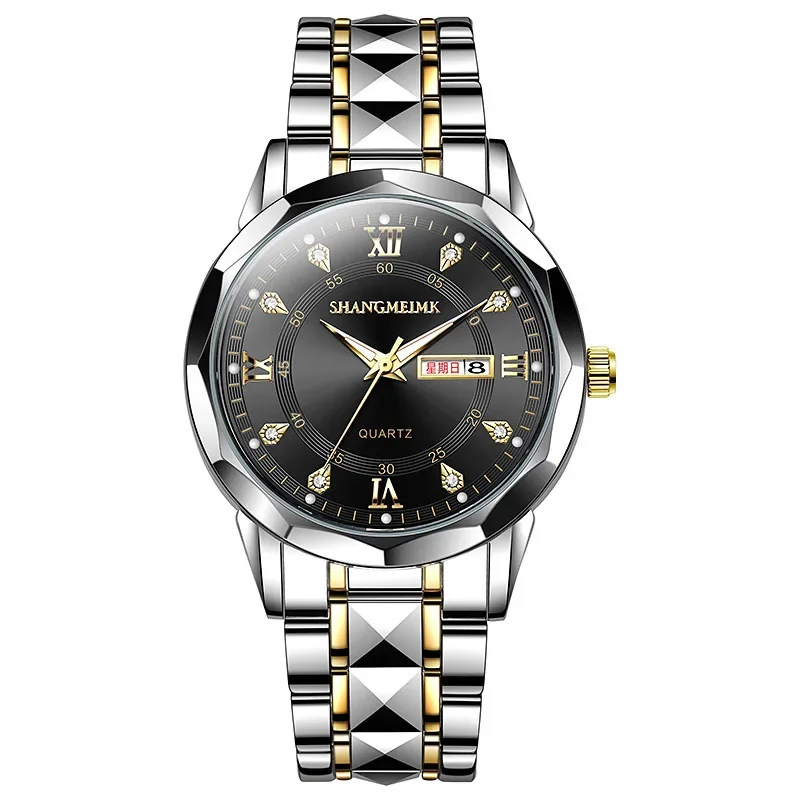 ..High-grade waterproof luminous new men's watch steel belt quartz watch live burst male wristwatch men watch