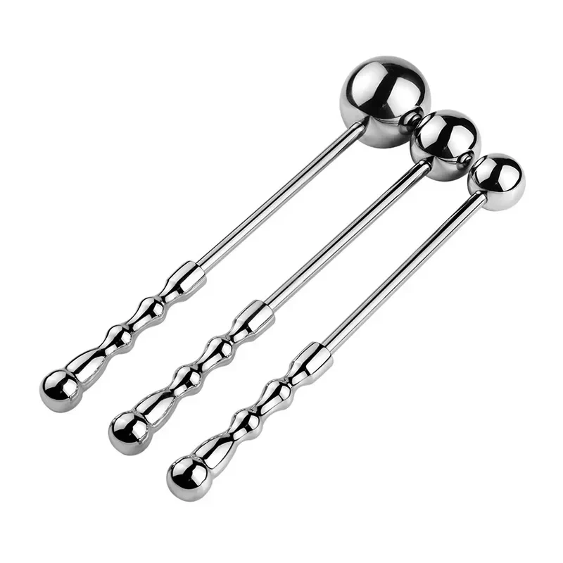 Male Stainless Steel Anal Plug Butt Beads G Spot Wand Male Prostate Massage Stick Double Dildo Vagina Sex Toy Anal Dildo