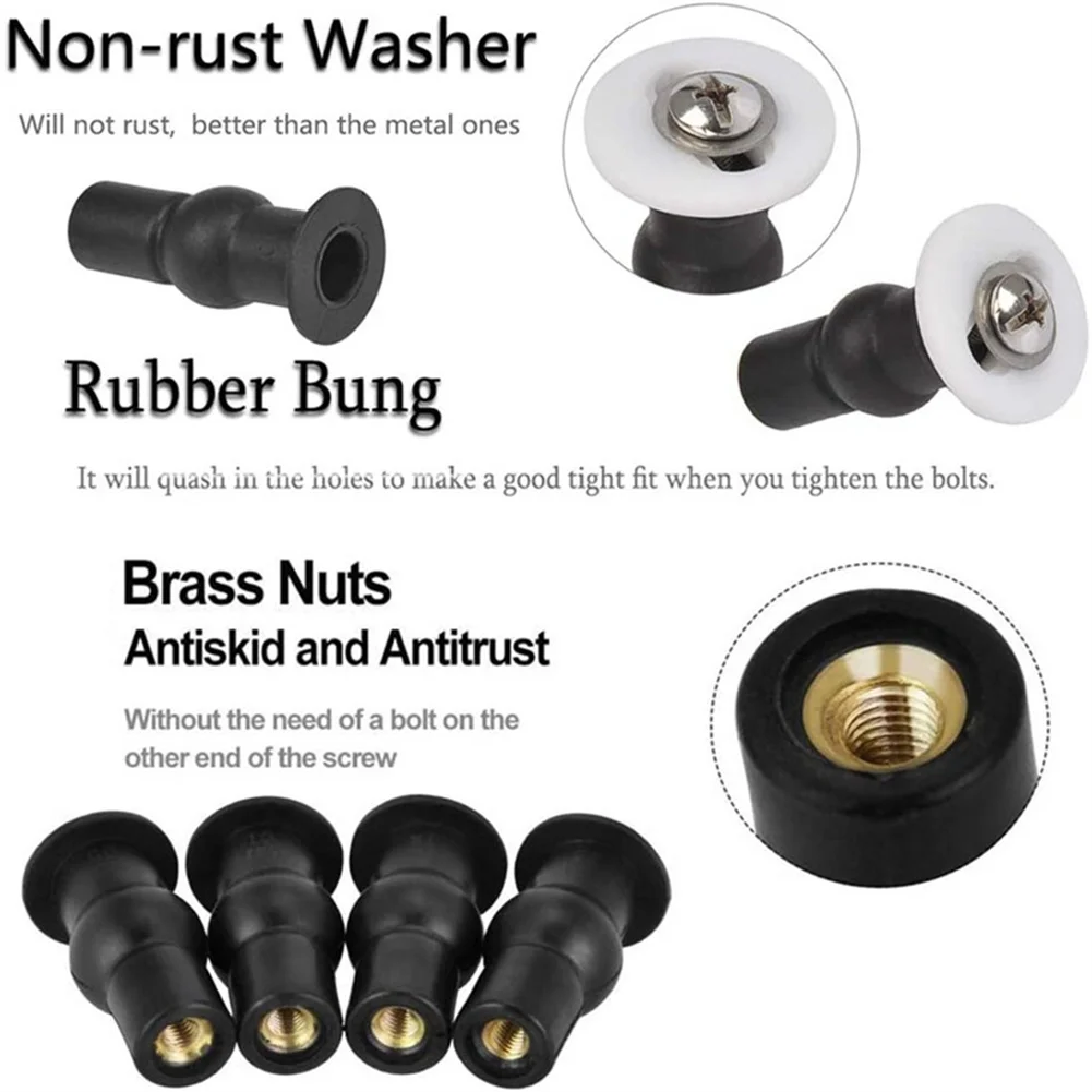 

Toilet Seat Accessories Nut And Bolt Bathroom Home 4 Pack Hinges Bolt Replacement Rubber Brass Stainless Steel