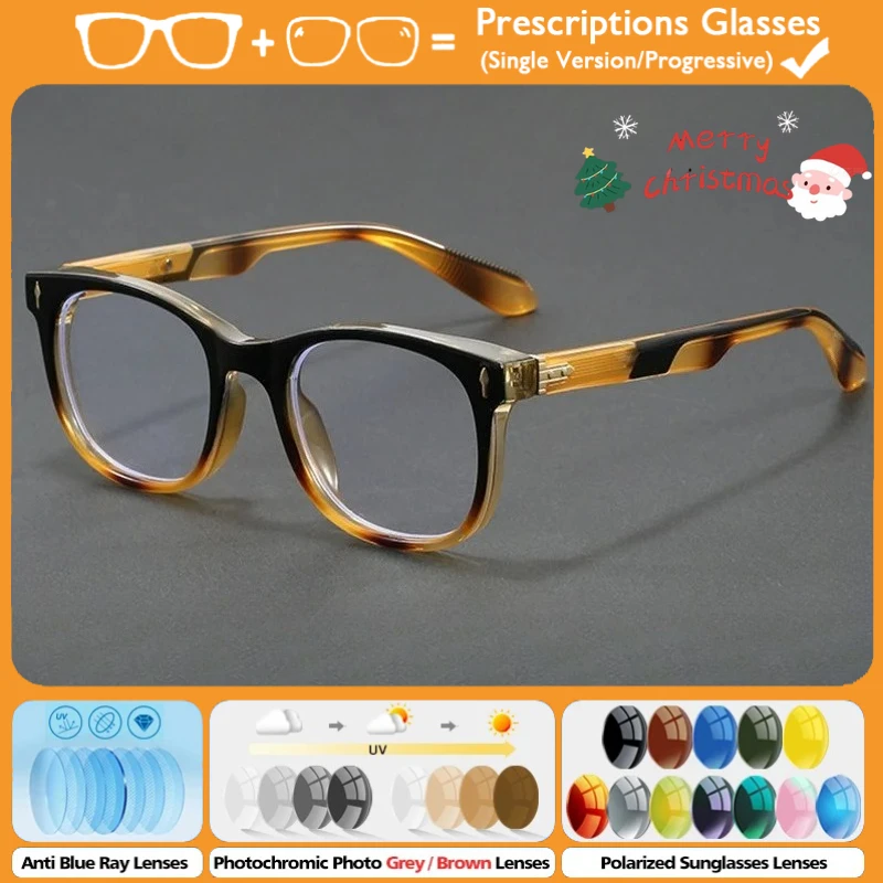 

KUXA (XL) Trendy Anti Blue Light Myopia Prescription Glasses Photochromic Multifocal Eyeware Men Polarized Optical Sunglasses