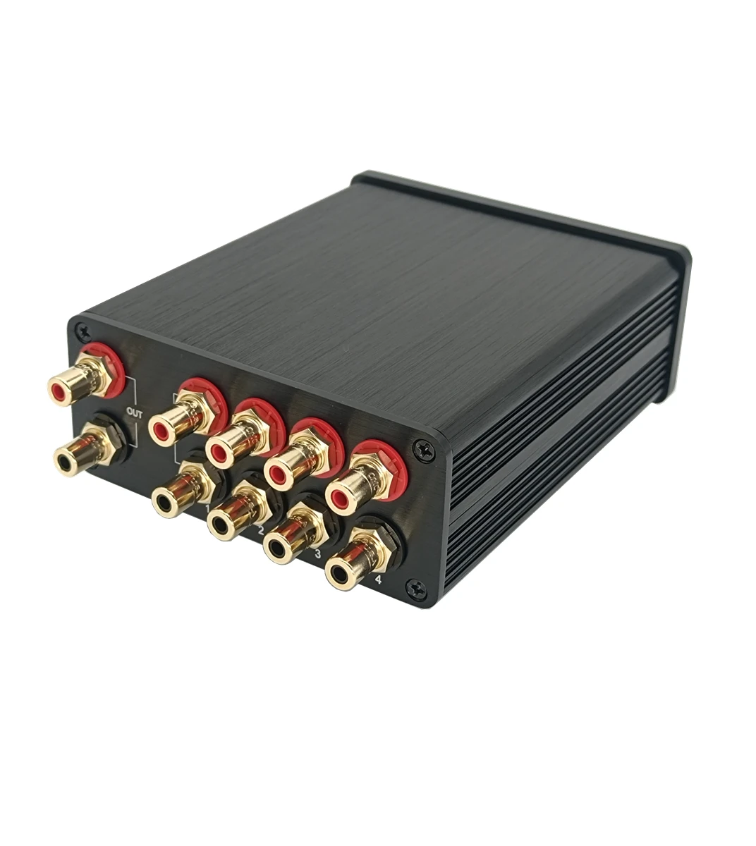 SOLUPEAK 4 Ke 1 Kotak Pemilih Sinyal RCA Audio 4 Saluran Kotak Sakelar Sumber Input Pengalih Pasif Kualitas Suara Lossless S1-bla