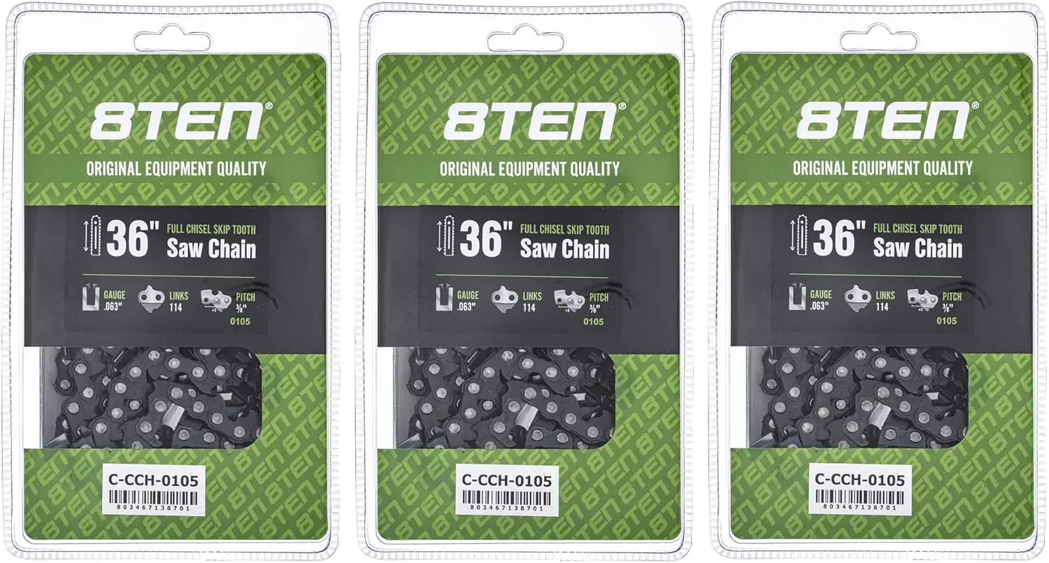 Full Chisel Skip Tooth Chainsaw Chain 36 Inch .063 3/8 114Dl Stihl Ms 290 360 440 (3 Pack)