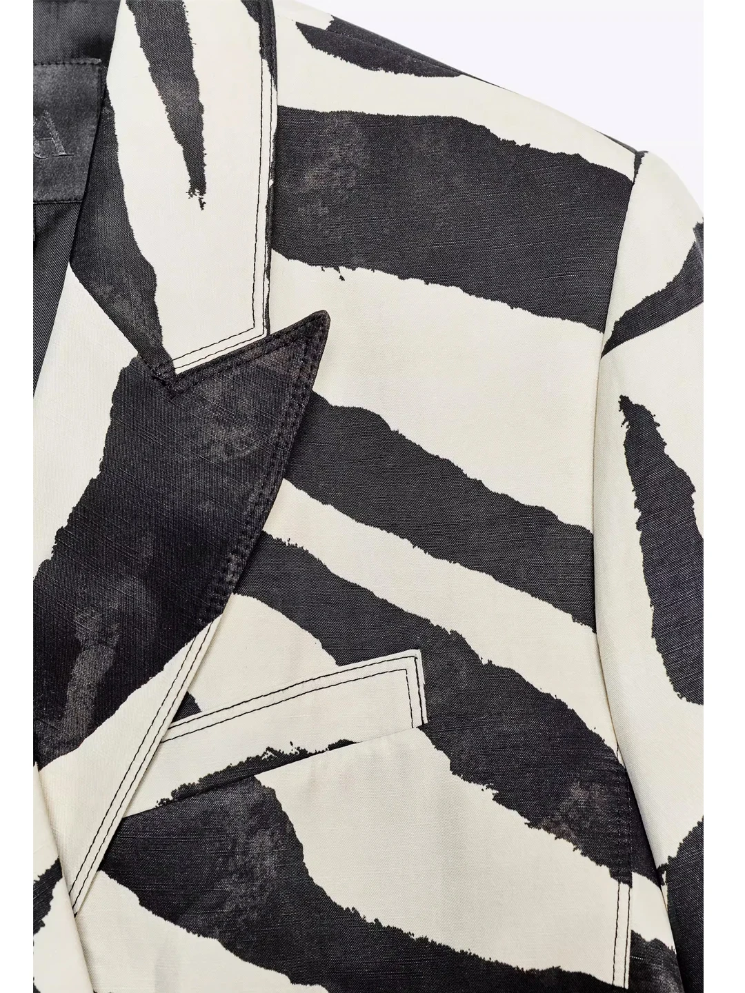 Lässiger Damenanzug mit Zebra-Print, Jaet Ele, Ladylike, High-End-Feeling, gerader Schnitt, dünn, lang, Sve, Herbst-Pendler-Faion