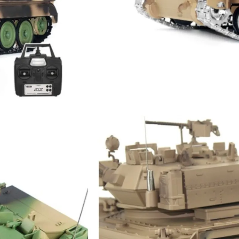 1/16 TD RC Serbatoio Panzer Carro Armato Radiocomandato M2412-A M113A1 MRV Recoil Fuoco Lampeggiante 320 Rotazione della Torretta Metallo Drive Gearbox