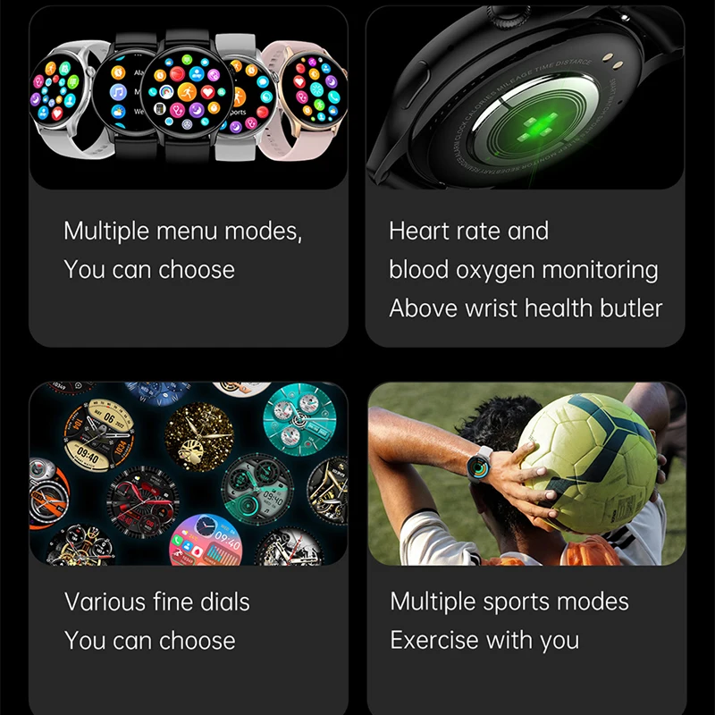 2024 New NFC Smart Watches Ladies 466*466 HD Screen Heart Rate GPS Track Sports Voice Calling Smartwatch Women For Huawei Xiaomi