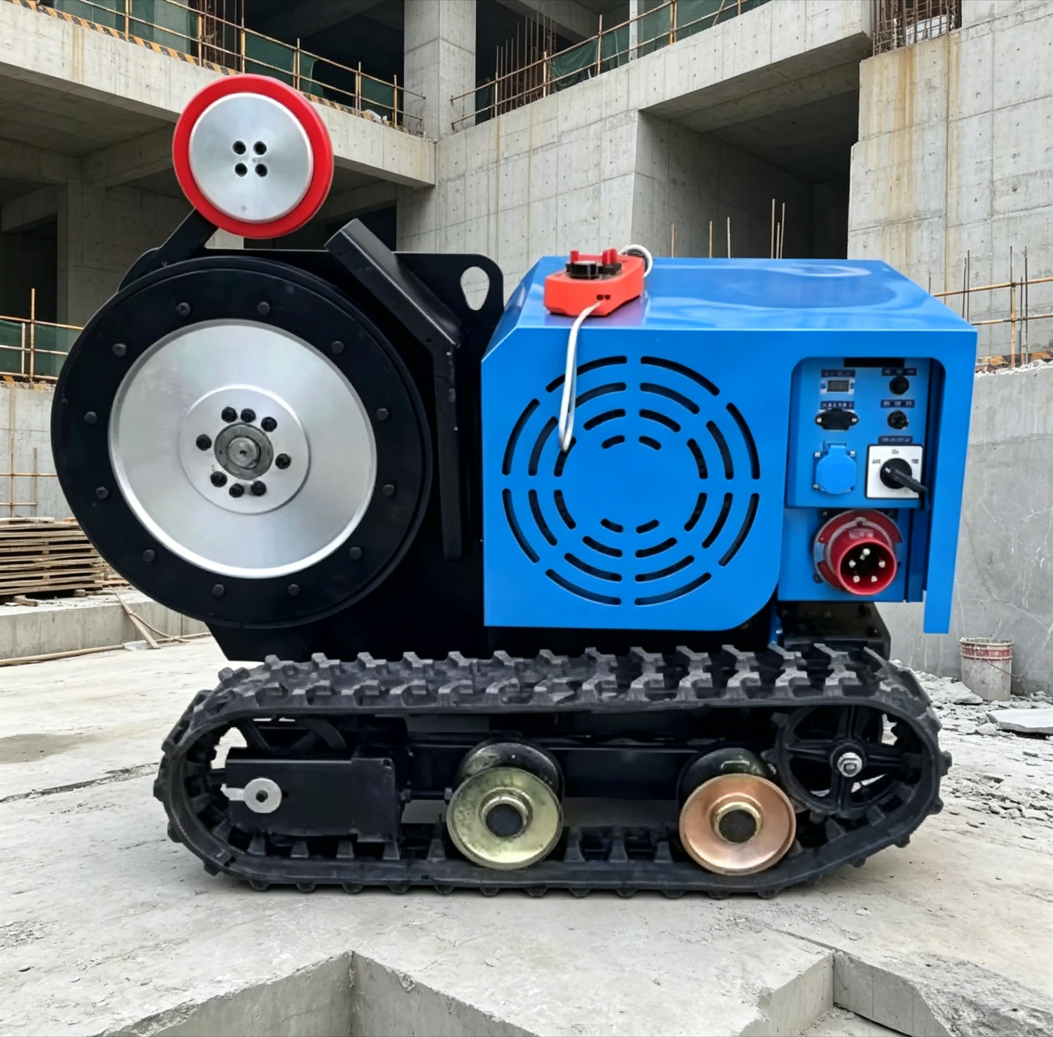 22KW 380V Diamond Wire Saw Machine Electric Wire Saw Machine Remote Control Track Rope System for Stone/Brick/Metal Cutting