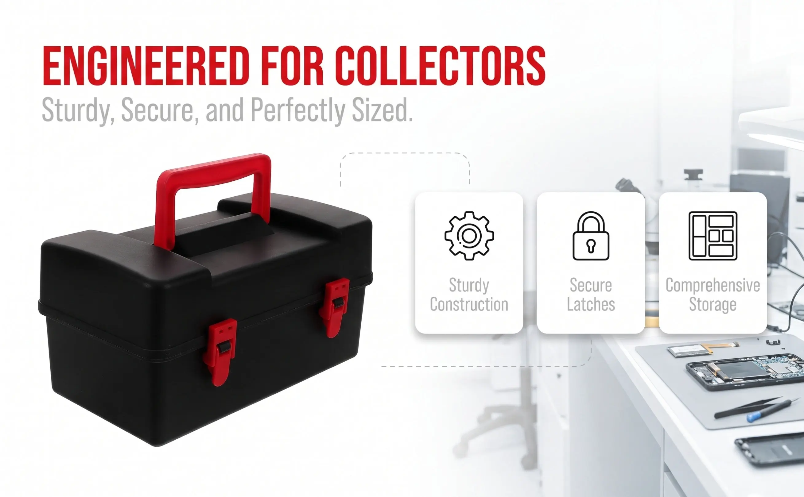 Gyro Storage Box Portable Plastic Carrying Case Multi-Functional Organizer for Gyroscopes on-The-Go Use