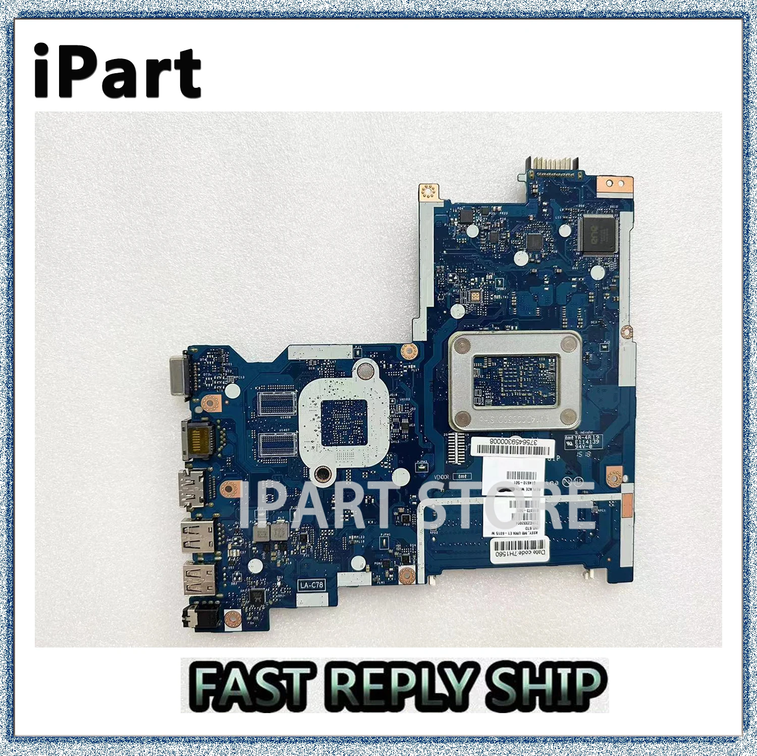 ABL51 LA-C781P For HP PAVILION 15-AF 255 G4 Laptop Motherboard With E1-6015 CPU UMA 814610-501 814610-601 814610-001