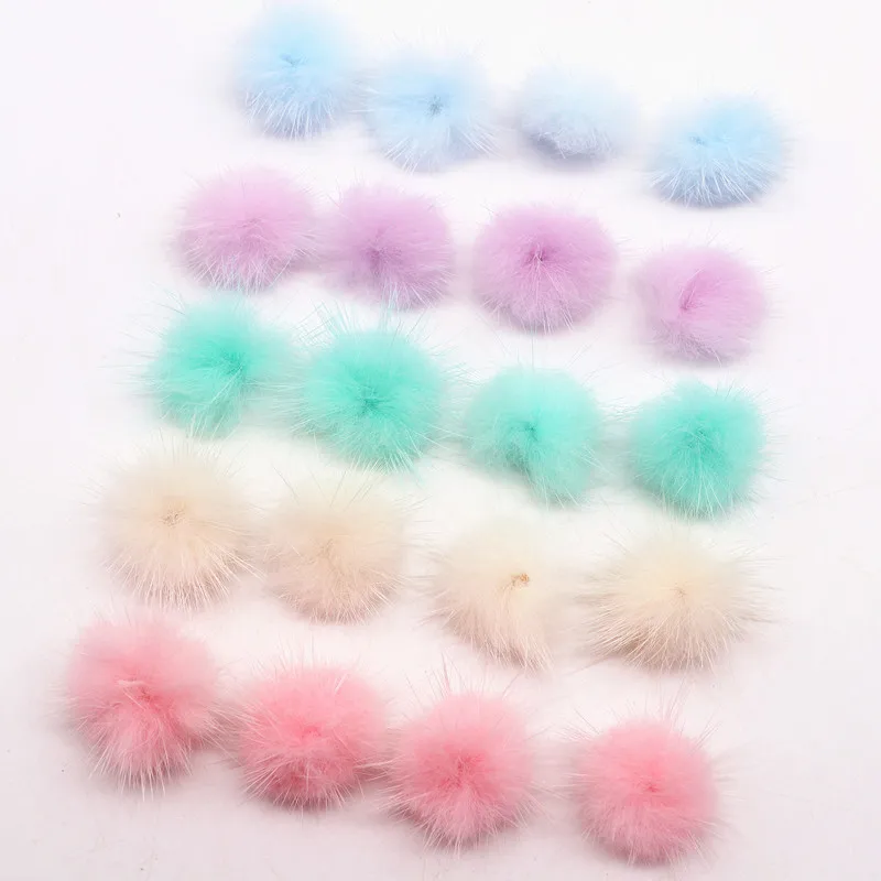 الجملة 25 مللي متر 30 مللي متر 40 مللي متر المنك Pompom الفراء كرات الكريات ل الخياطة المفاتيح منفوش بوم بوم لتقوم بها بنفسك أضاليا مجوهرات الحرف اكسسوارات